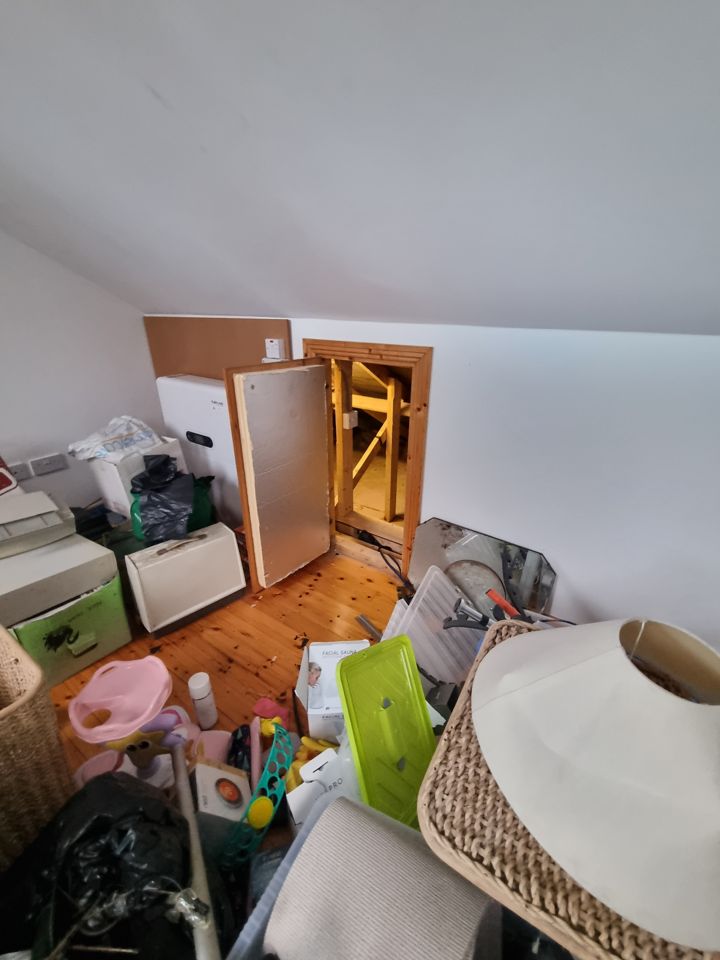 Attic before a clearance by our Dublin crew