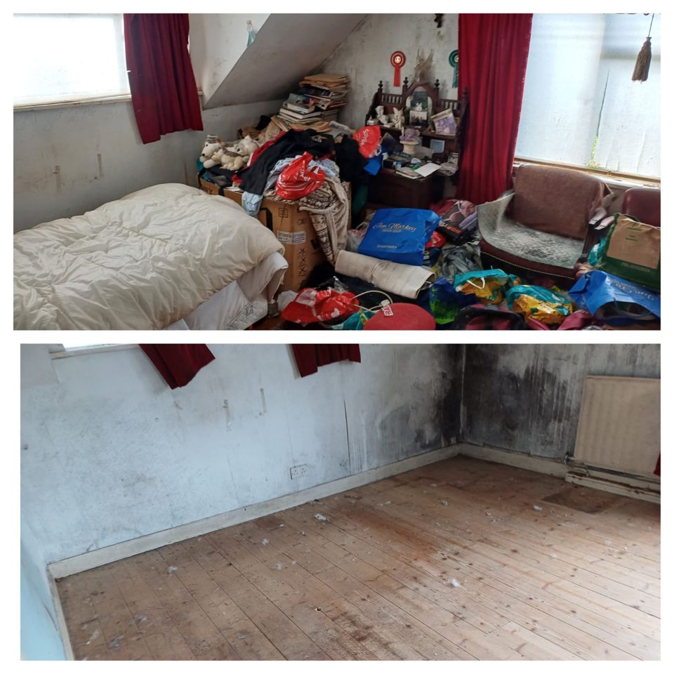 Bedroom before and after clearance
