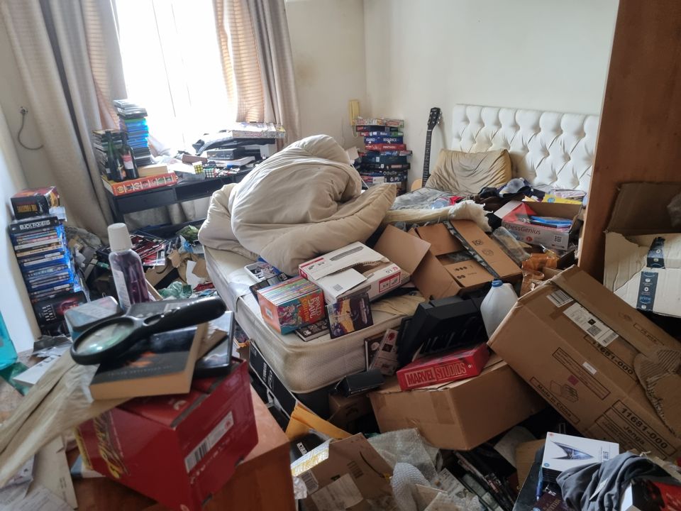 Bedroom before a clearance by our Dublin crew
