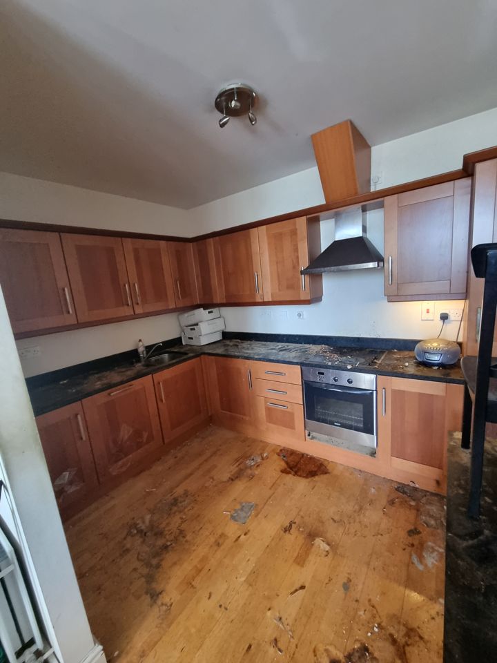 Kitchen before a clearance by our Dublin crew