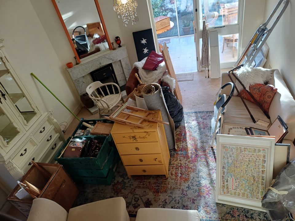 Sitting room before a clearance by our Dublin crew