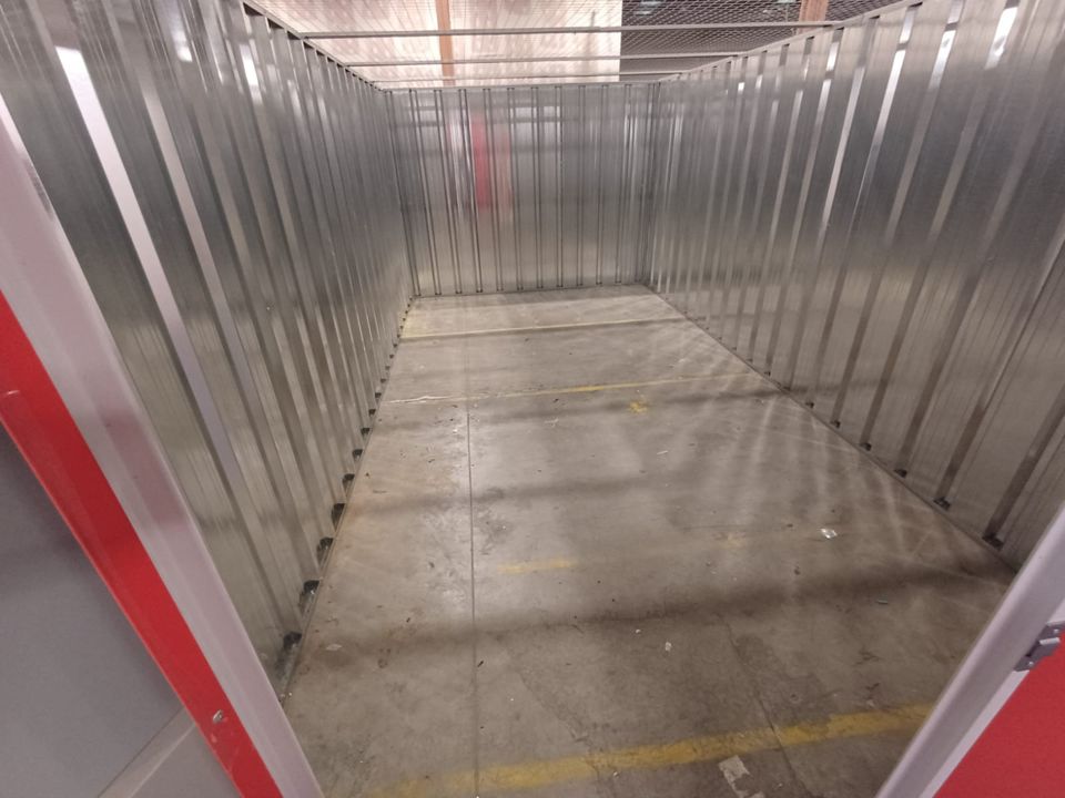 Empty self-storage unit after clearance